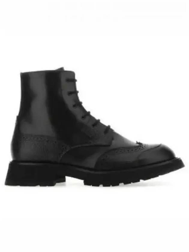 Punk Calfskin Worker Boots Black - ALEXANDER MCQUEEN - BALAAN 2