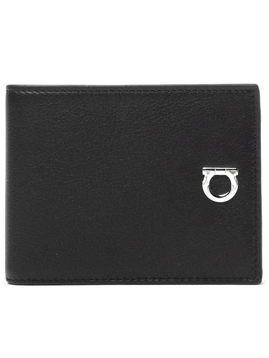 Men's Gancini Palladium ID Pocket Half Wallet Black - SALVATORE FERRAGAMO - BALAAN 2