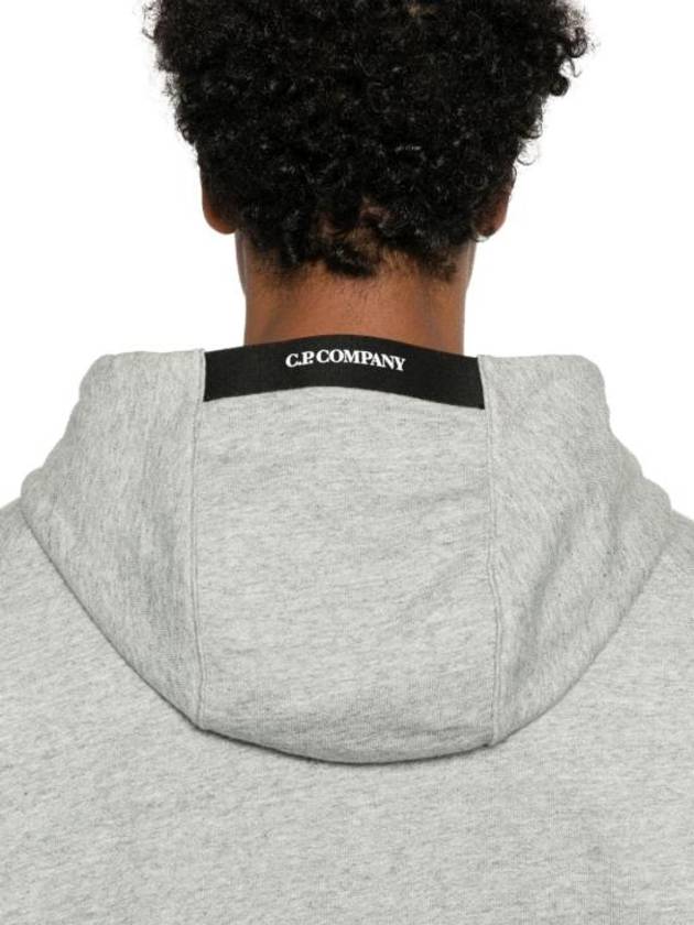 Diagonal Raised Fleece Lens Hoodie Grey - CP COMPANY - BALAAN 4