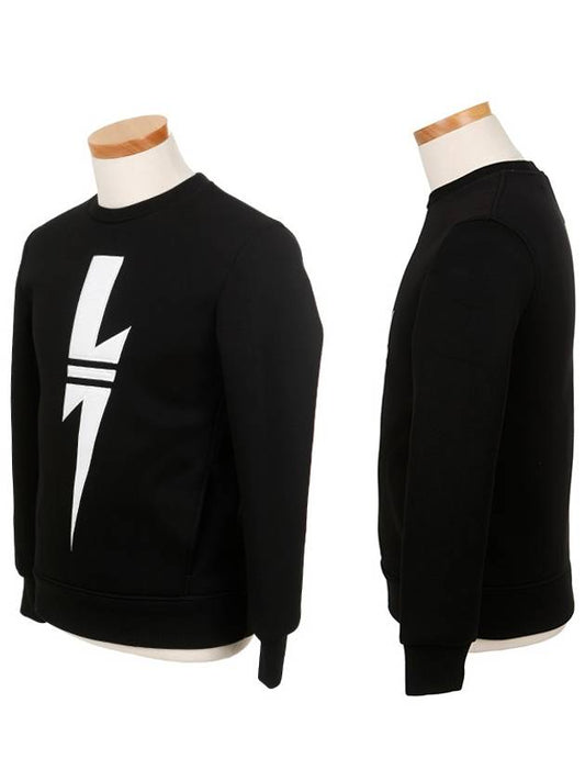 Ribbed Neoprene Sweatshirt Black - NEIL BARRETT - BALAAN 2