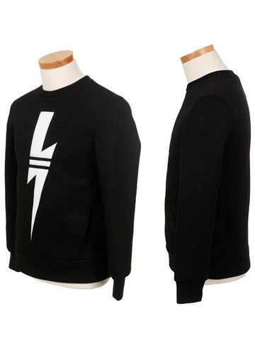 Ribbed Neoprene Sweatshirt Black - NEIL BARRETT - BALAAN 1