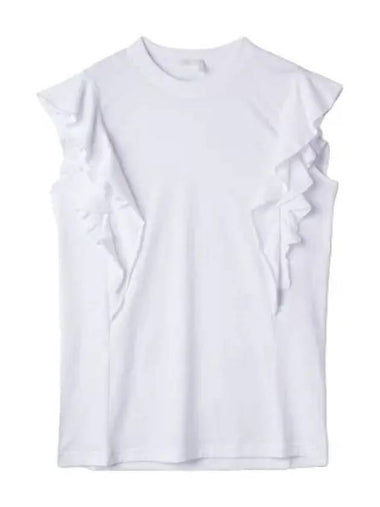 ruffle tank top white - CHLOE - BALAAN 1