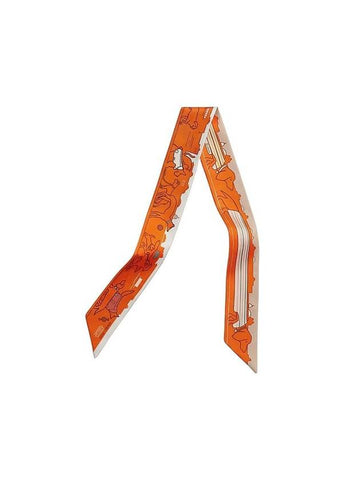 Les Chiens Parisiens Twilly Scarf Orange - HERMES - BALAAN 1