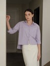 lavender crop shirt - YOUNESS - BALAAN 5