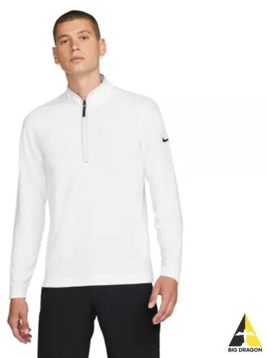 Men's Dry Fit Victory Half Zip Long Sleeve T-Shirt White - NIKE - BALAAN 2