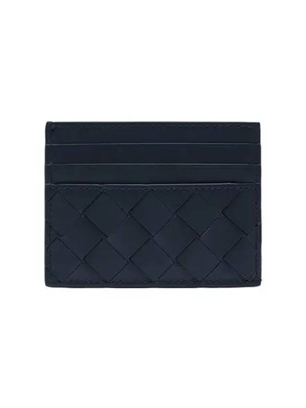 Intrecciato Leather Card Wallet Navy - BOTTEGA VENETA - BALAAN 3