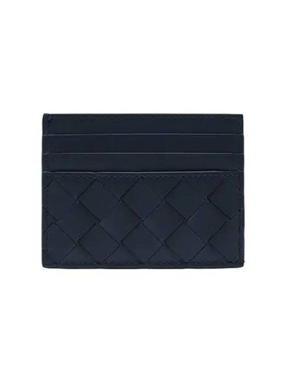 Intrecciato Leather Card Wallet Navy - BOTTEGA VENETA - BALAAN 2