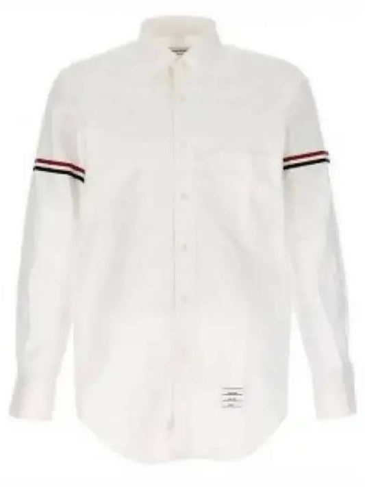 Armband Oxford Long Sleeve Shirt White - THOM BROWNE - BALAAN 2