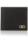 Gancini Half Wallet Black - SALVATORE FERRAGAMO - BALAAN 2