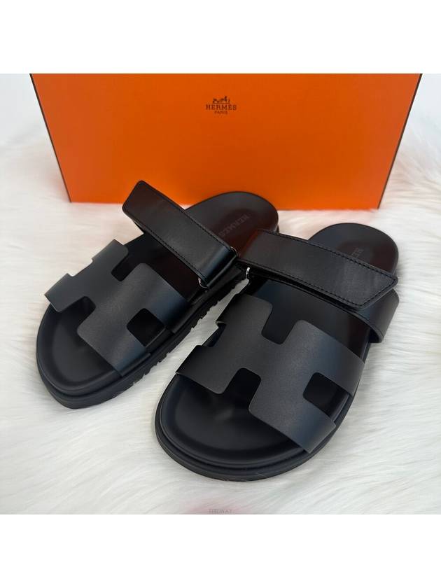 Chypre Women Sandals Slippers Black H222100ZH - HERMES - BALAAN 2