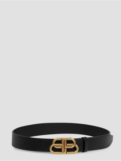 BB Logo Leather Belt Black - BALENCIAGA - BALAAN 2