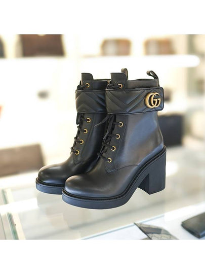 Gucci Boot with Double G Black Leather - GUCCI - BALAAN 2