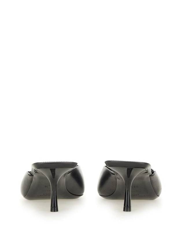 Women's Barbara Smooth Leather Mules Black - SAINT LAURENT - BALAAN 4