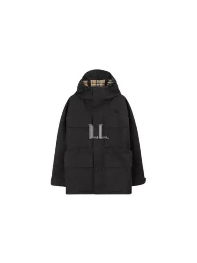 Patch Pocket Parka Black - BURBERRY - BALAAN 2