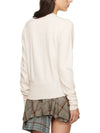 Logo Patch Cardigan Off White - VIVIENNE WESTWOOD - BALAAN 4