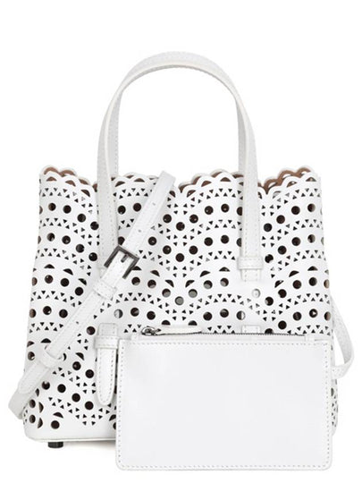 Mina 20 Vienne Wave Lux Calfskin Tote Bag White - ALAIA - BALAAN 2