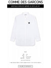 Play Black Heart Patch Long Sleeve Shirt White - COMME DES GARCONS - BALAAN 3