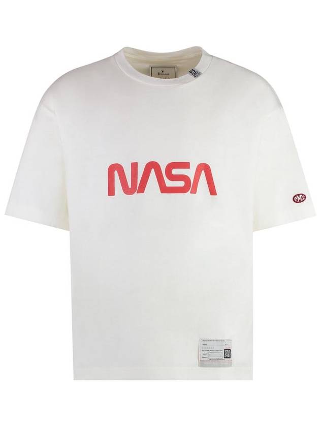 Nasa Print Short Sleeve T-Shirt White - MAISON MIHARA YASUHIRO - BALAAN 2