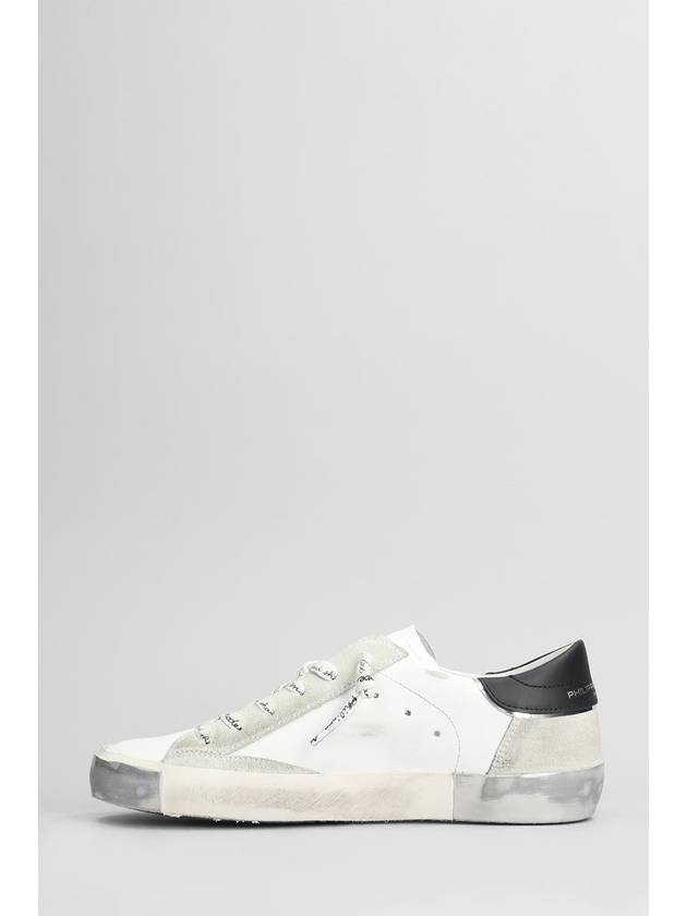 PRSX Leather Low Top Sneakers Blanc Argent - PHILIPPE MODEL - BALAAN 4