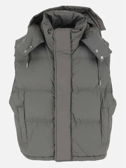 Alexandre Mattiussi Technical Canvas Padded Vest Mineral Grey - AMI - BALAAN 2