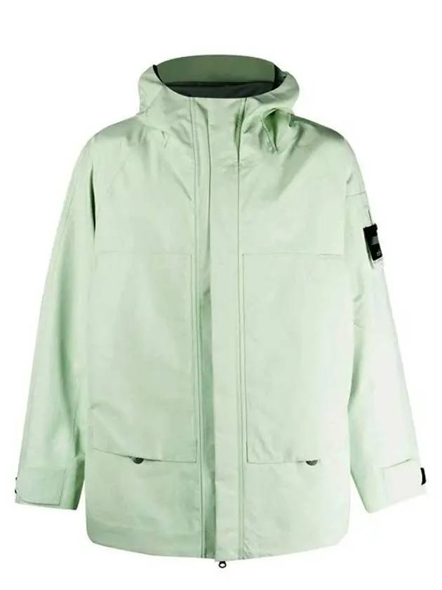 Men's Cocoon Logo Patch Parka Light Green - STONE ISLAND - BALAAN 8