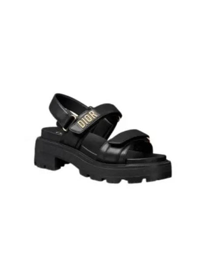 Dioract Platform Lambskin Sandals Black - DIOR - BALAAN 2