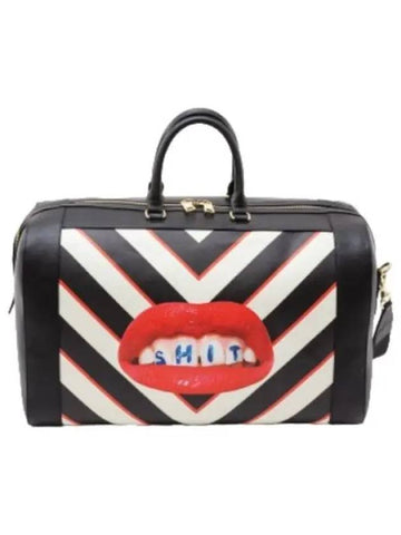 Travel bag stripe Boston duffel - SELETTI - BALAAN 1