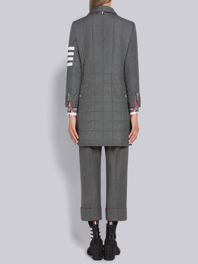 4 Bar Quilted Down Single Coat Grey - THOM BROWNE - BALAAN 6