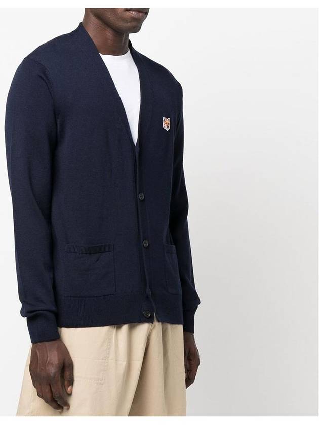 Fox Head Patch Classic Cardigan Navy - MAISON KITSUNE - BALAAN 4