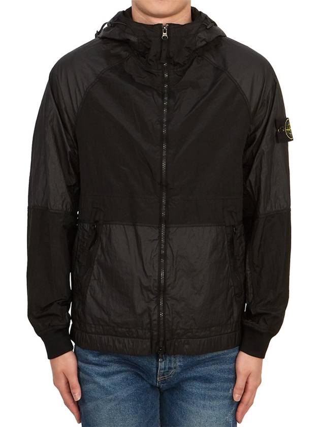 Nylon Metal Watro-TC Hooded Jacket Black - STONE ISLAND - BALAAN 2