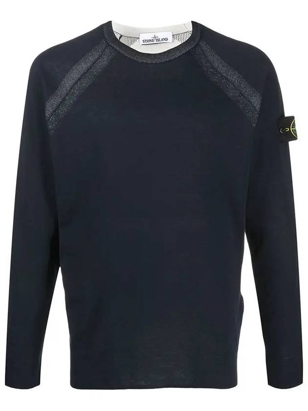 Wappen Reversible Crew Neck Sweatshirt Navy - STONE ISLAND - BALAAN 3