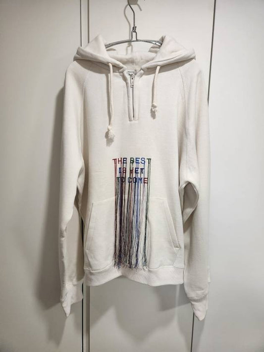 Fringed Embroidered Slogan Hoodie - GOLDEN GOOSE - BALAAN 1