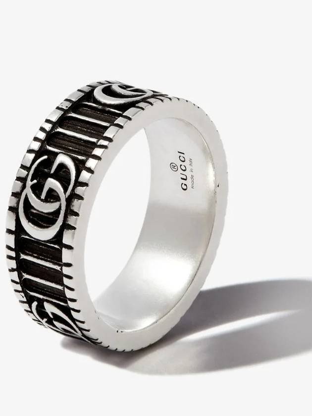 GG Marmont Silver Ring with Bouble G Detail - GUCCI - BALAAN 2