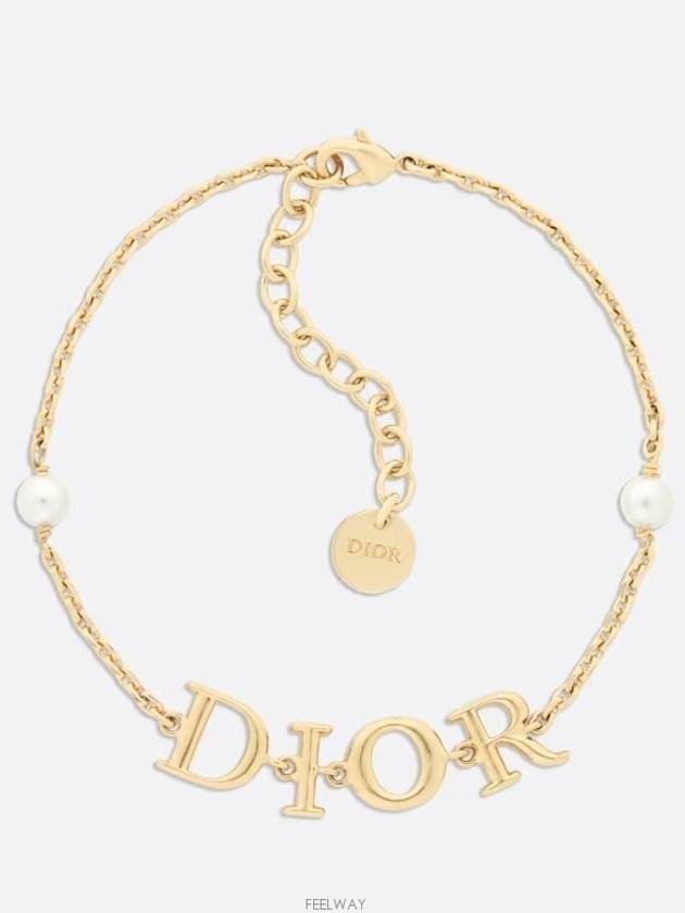 Revolution Logo Pearl Bracelet Gold - DIOR - BALAAN 2