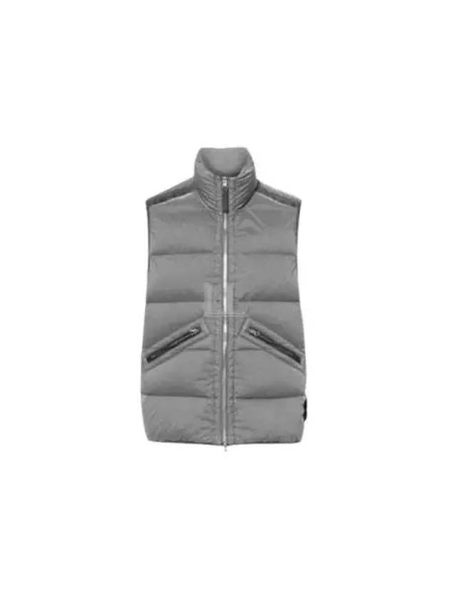 Seamless Tunnel Nylon Down Vest Green Grey - STONE ISLAND - BALAAN 2