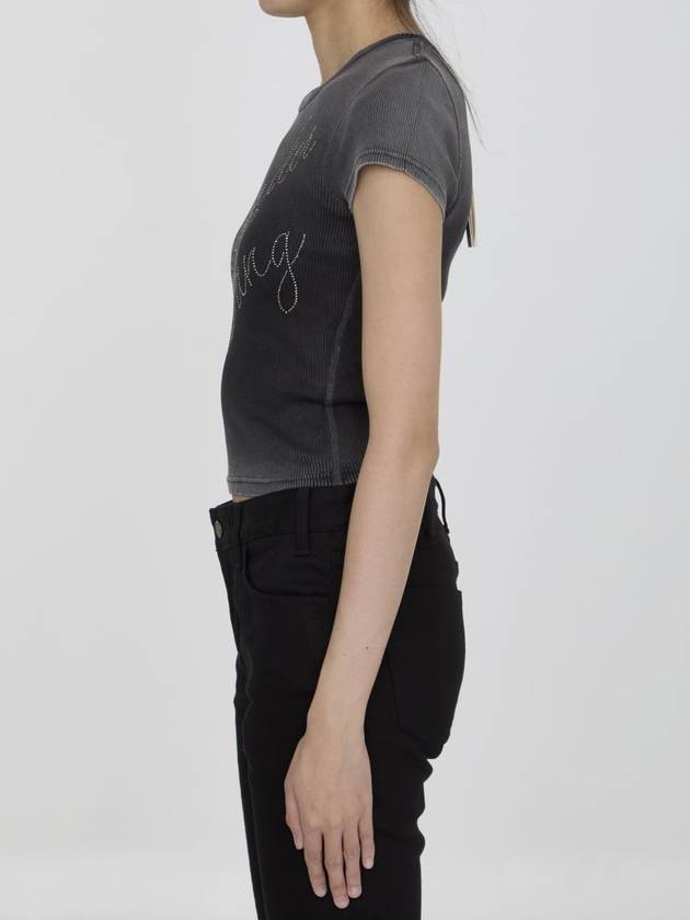 Crystal hotfix tee in jersey - ALEXANDER WANG - BALAAN 3