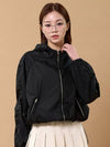 Skin Packable Hooded Jacket Women Windbreaker Jacket Jumper Black MCSS24OT4BK - MACKY - BALAAN 1