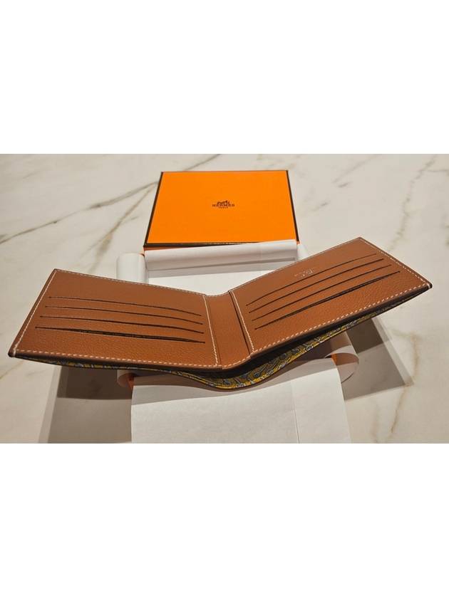 Citizen Twill Compact Card Wallet Gold Sun - HERMES - BALAAN 3