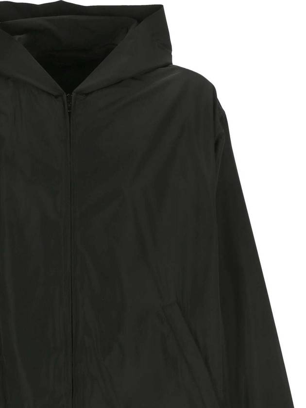 Logo Print Hooded Windbreaker Black - BALENCIAGA - BALAAN 5