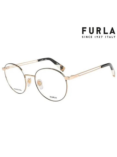 Glasses Frame VFU505 0301 Round Metal Women Glasses - FURLA - BALAAN 2