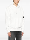 Diagonal Raised Fleece Lens Hoodie White - CP COMPANY - BALAAN 6