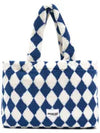 Checker shoulder bag navy - MACNI - BALAAN 1