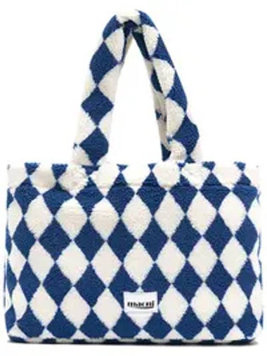 Checker shoulder bag navy - MACNI - BALAAN 1