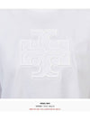 Embossed Logo Short Sleeve T-Shirt White - TORY BURCH - BALAAN 9