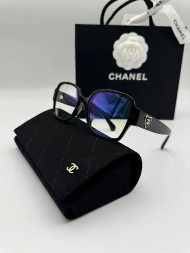 Heart CC Logo Sunglasses Blue Light Glasses Square Asian Fit A71470 - CHANEL - BALAAN 1