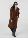 Women's Menish Overfit Box Wool Coat Brown - VOYONN - BALAAN 7