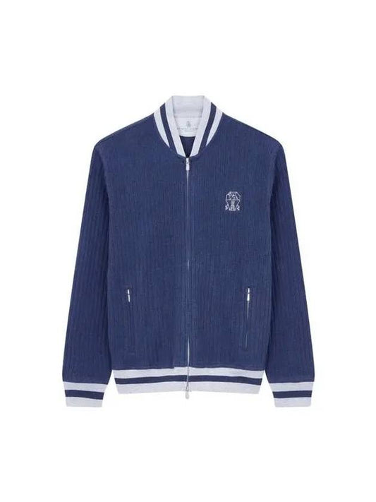 City Village 8th Anniversary 10 ePoint 9 8 Men s Ribbed Brushed Cotton Jacket Navy 270698 - BRUNELLO CUCINELLI - BALAAN 1