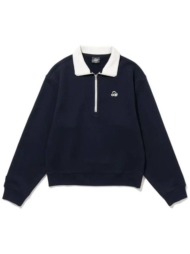 20ne Doug collar color scheme half zip-up sweatshirt NAVY - 20THHOLE - BALAAN 1