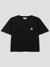 Speedy Fox Patch Comfort Short Sleeve T-Shirt Black - MAISON KITSUNE - BALAAN 2