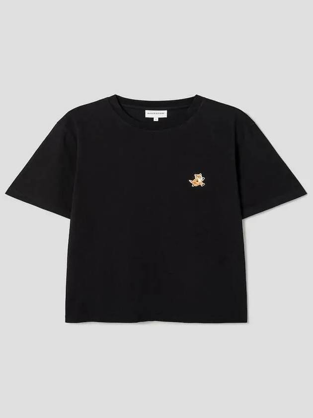 Speedy Fox Patch Comfort Short Sleeve T-Shirt Black - MAISON KITSUNE - BALAAN 2